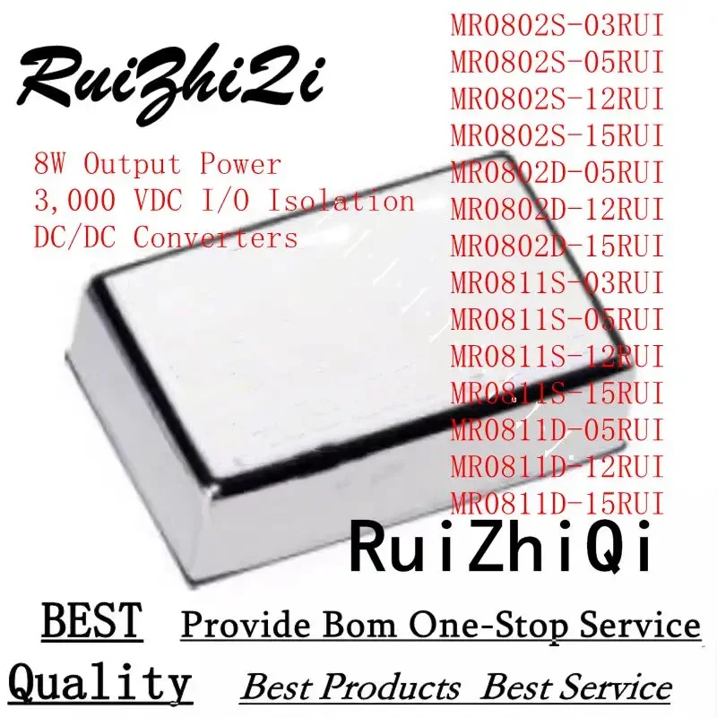 10PCS/LOT MR811S-03RUI MR811S-05RUI MR811S-12RUI MR811S-15RUI MR811D-05RUI MR811D-12RUI MR811D-15RUI 8W 3000VDC DC/DC CONVERTERS