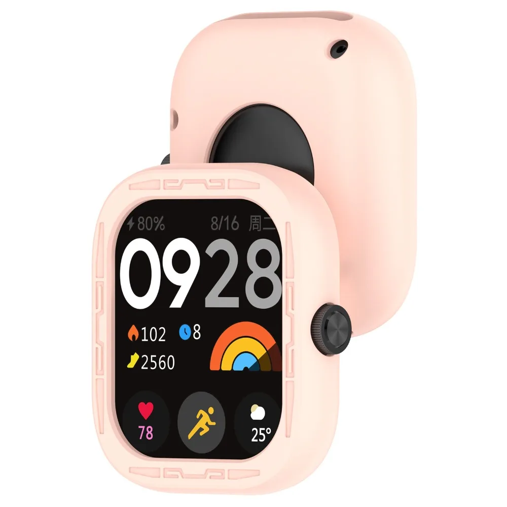 Casing silikon penutup Bumper lembut pelindung layar Anti-gores aksesoris bingkai pelindung untuk Redmi Watch 4 jam tangan pintar