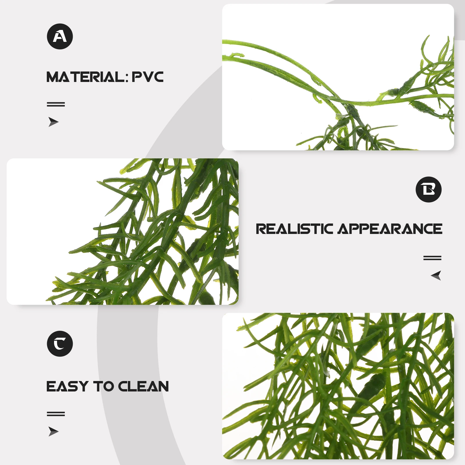 

4pcs Realistic Pine Needle Rattan Emulation Plant Artificial Vine Decor Home Wall Hanging Fake Greenery Lightweight Pvc
