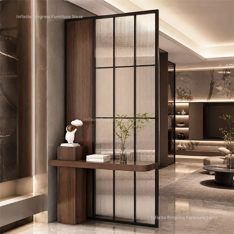 Nordic High‑End Glass Screens Partition Living Room Dining Room Bedroom Entrance Hall Privacy Divider Home Decoration FYRD