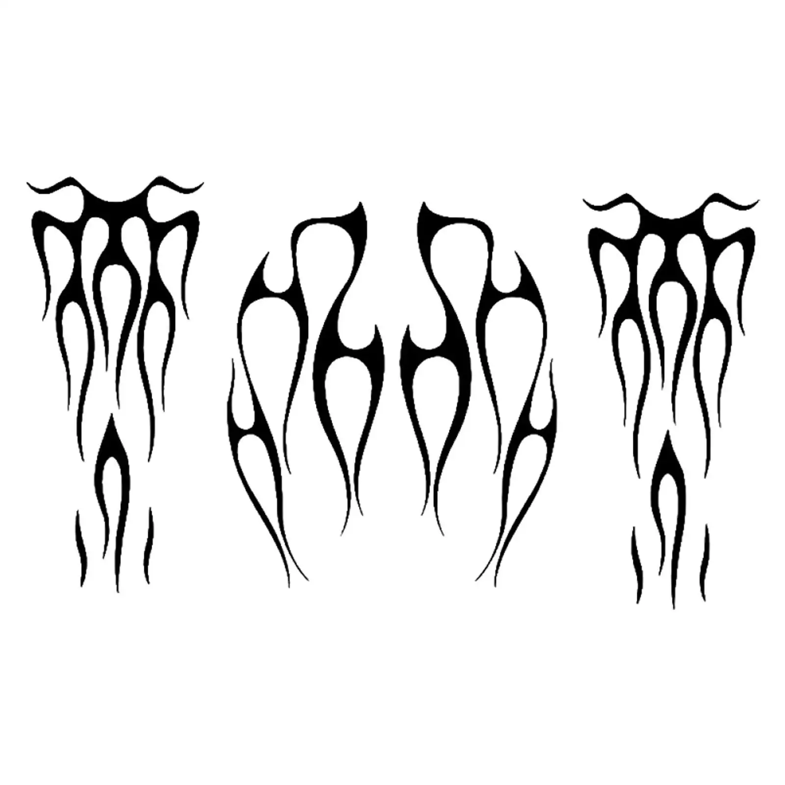 Self-adhesive Motorcycle Flame Tank Sticker Waterproof Protective Decal for Custom Bike Exterior Styling