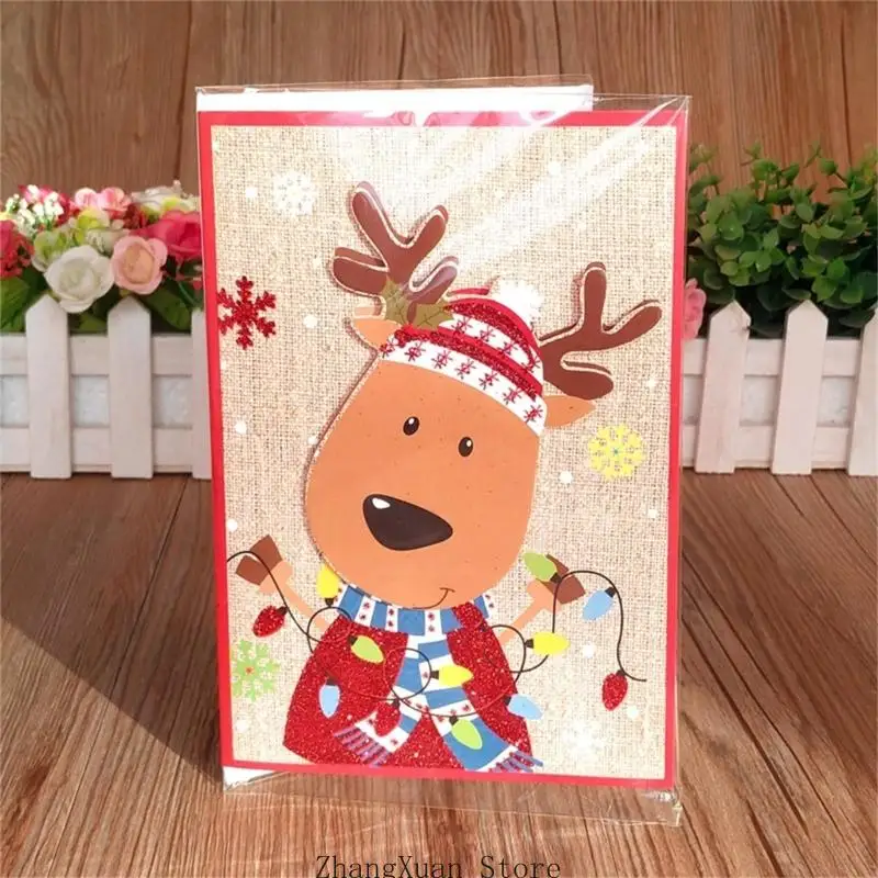 Feiertagsgrußkarten mit Musik, 24 Weihnachtskarten aus Karton mit verschiedenen Motiven, 13 x 19 für Familiennachrichten – Detail 4