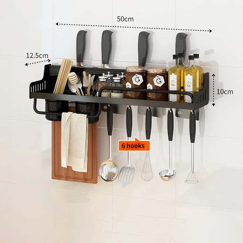 Scaffale da parete per cucina sistema di binari portaoggetti scaffale multifunzionale scaffale da cucina scaffale portaoggetti scaffale per libri