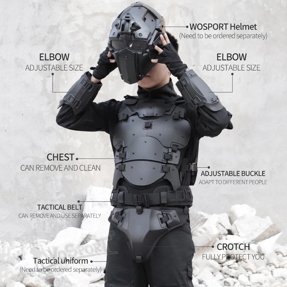 Tactical Airsoft Vest Armor Suit Set Adjustable Militar Hunting Chest Protective Equipment Paintball Shooting CS Wargame Vest