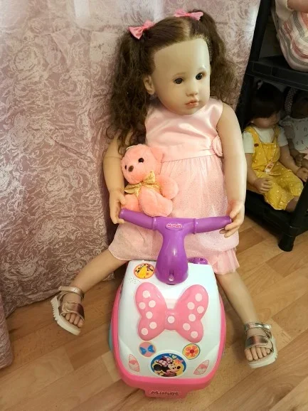 

San Store Artist Painted 84cm Finsihed Doll Reborn Baby Louisa Real Photos Limited Supply Dolls For Children