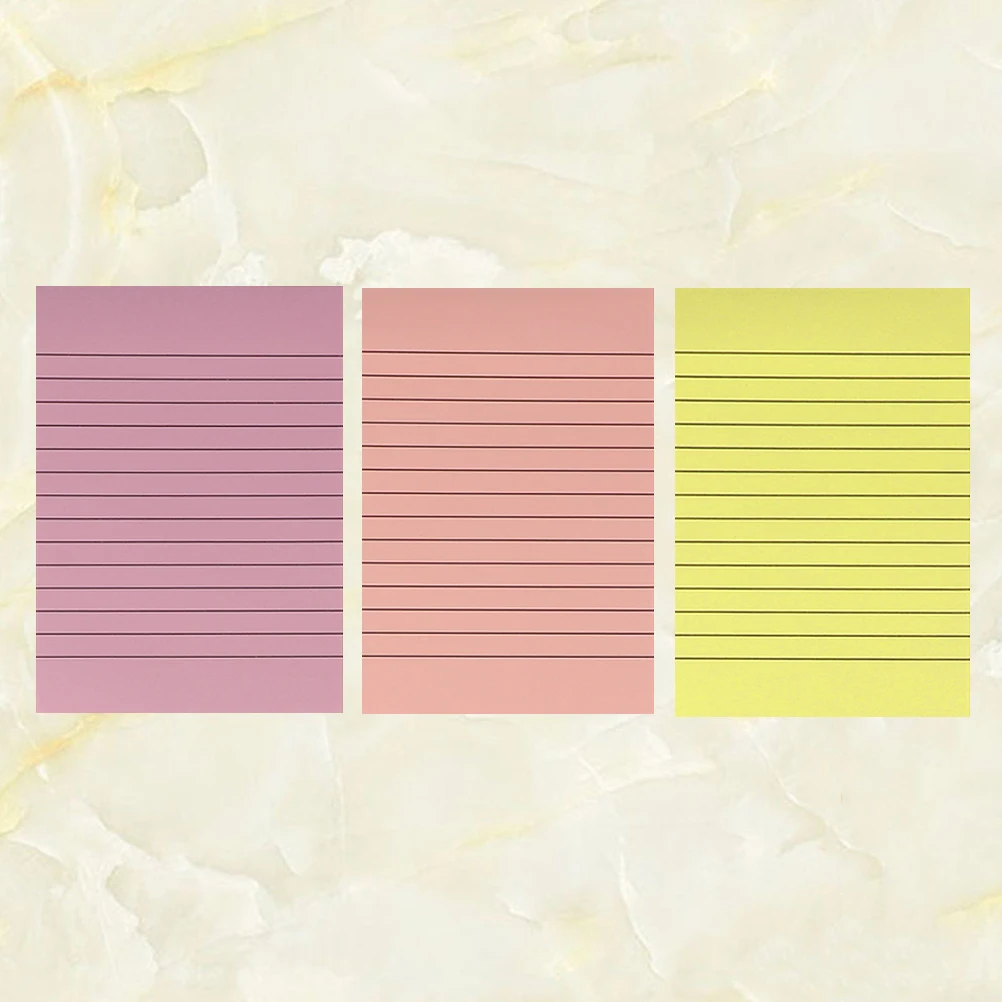 3pcs A6 Note Pad Memo Notepad For School Office Study Study Notepad Work Reminder Paper Red Yellow Pink