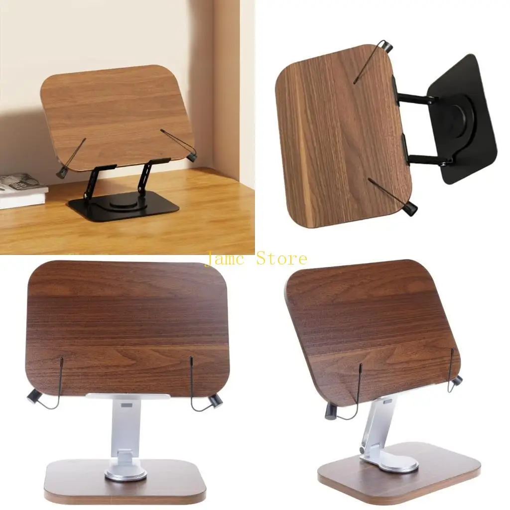 

LX0B Multidevice Совместимая на деревянная алюминиевая подставка с 360 -граметическим вращением и складными дизайнерскими школы