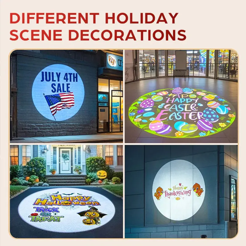 Custom Merry Christmas Family Holiday Happy New Year Hd Full Color Glass Gobo Projector