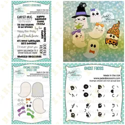 Happy Halloween Ghost Faces Gnome Friends Metal Cutting Dies Stamps Scrapbooking New Make Photo Album Card Diy Paper Embossing