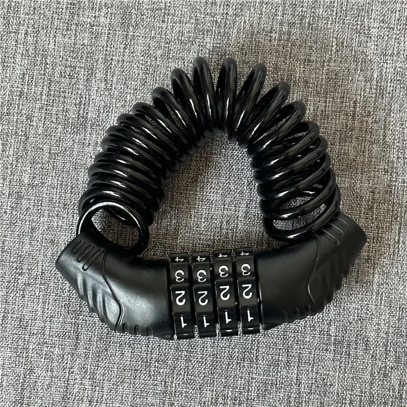 1PC Motorcycle Helmet Lock, Portable 4-Digit Combination Cable Lock for Bicycle Scooter Motorcycle