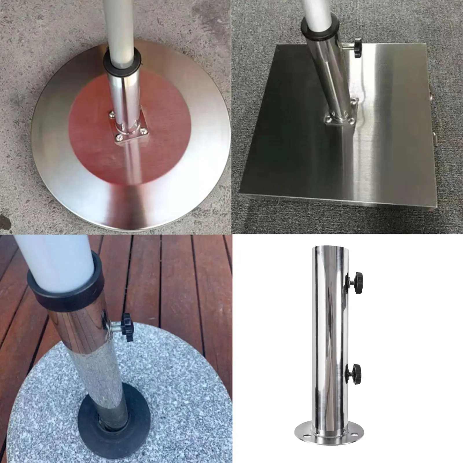 Deck Umbrella Base Stand Heavy Duty Umbrella Mount for Docks Outside Balcony