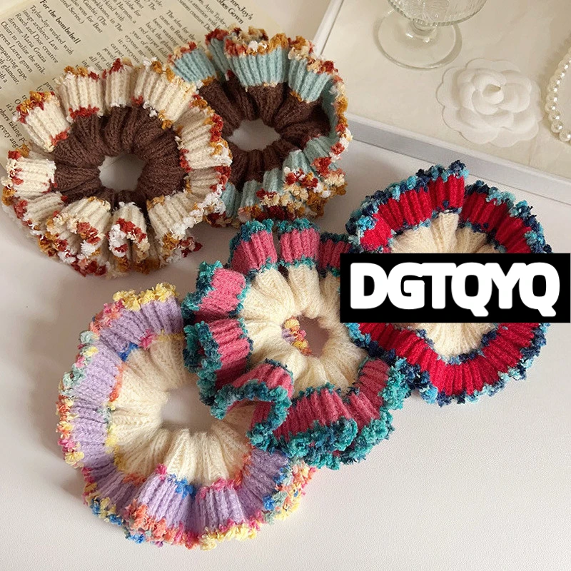 

Knitted Yarn Braided Single-layer Pleated Intestine Hair Band Versatile Commuting Fashion Hair Tie Headband Hair Accessories