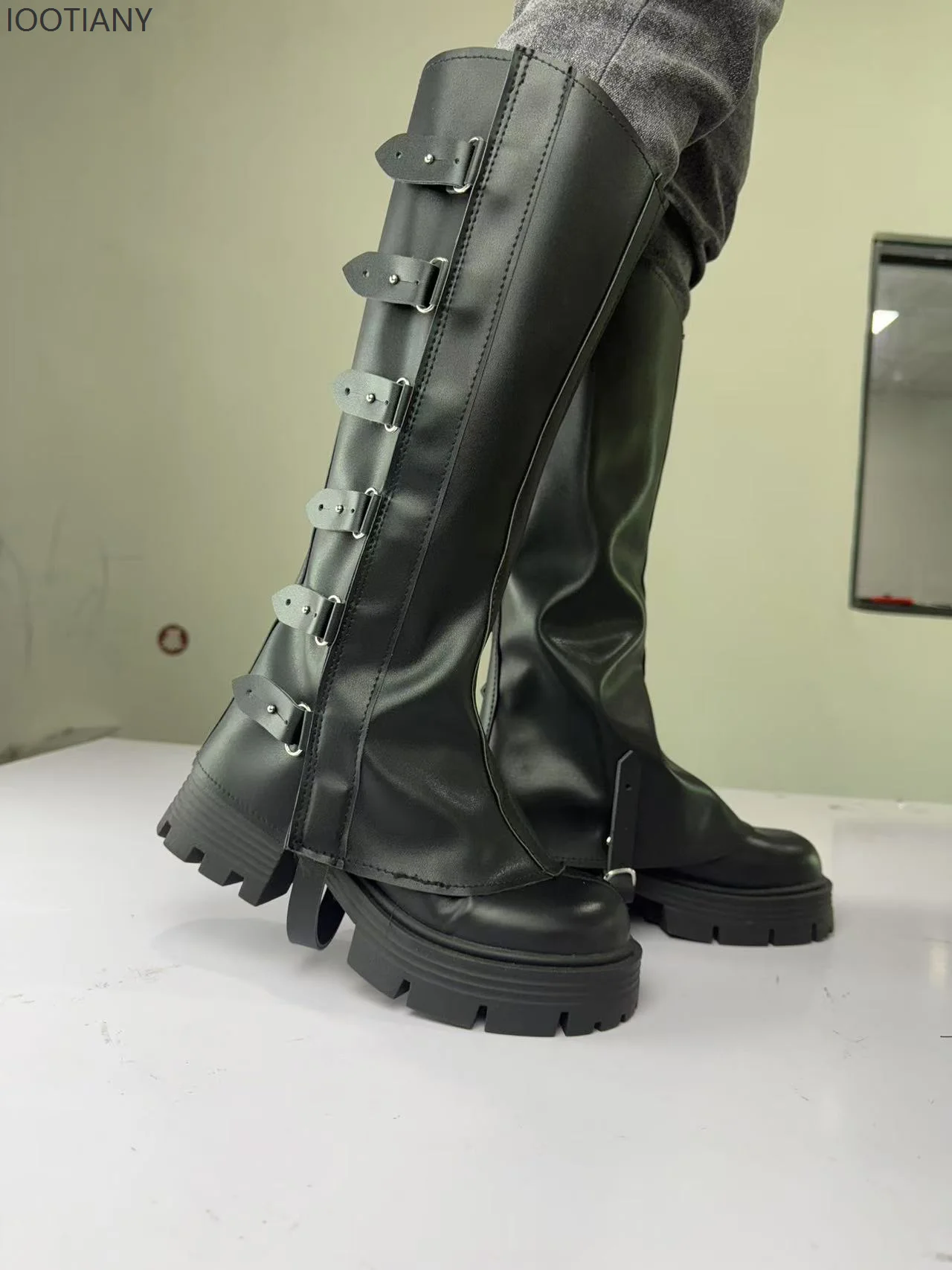 Halloween Middeleeuwse Renaissance Viking Piratenlaarzen Zwarte Hoge Overschoenen Piraat Laarzen Covers Soldaat Laarzen Overschoenen Nieuw