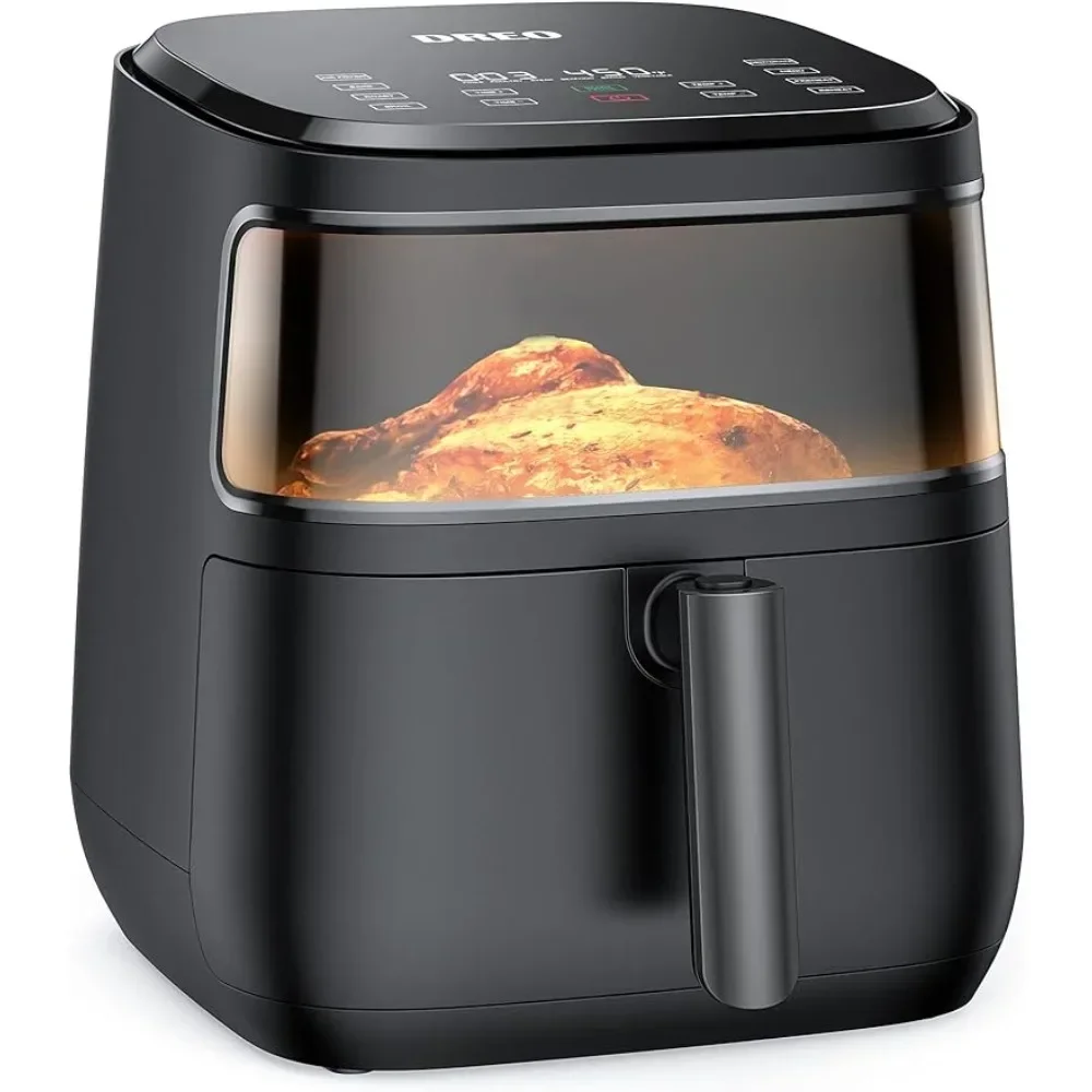 Air Fryer Pro Max, 6.8QT, horno freidora de aire digital 11 en 1 con ventana visible, 100 recetas