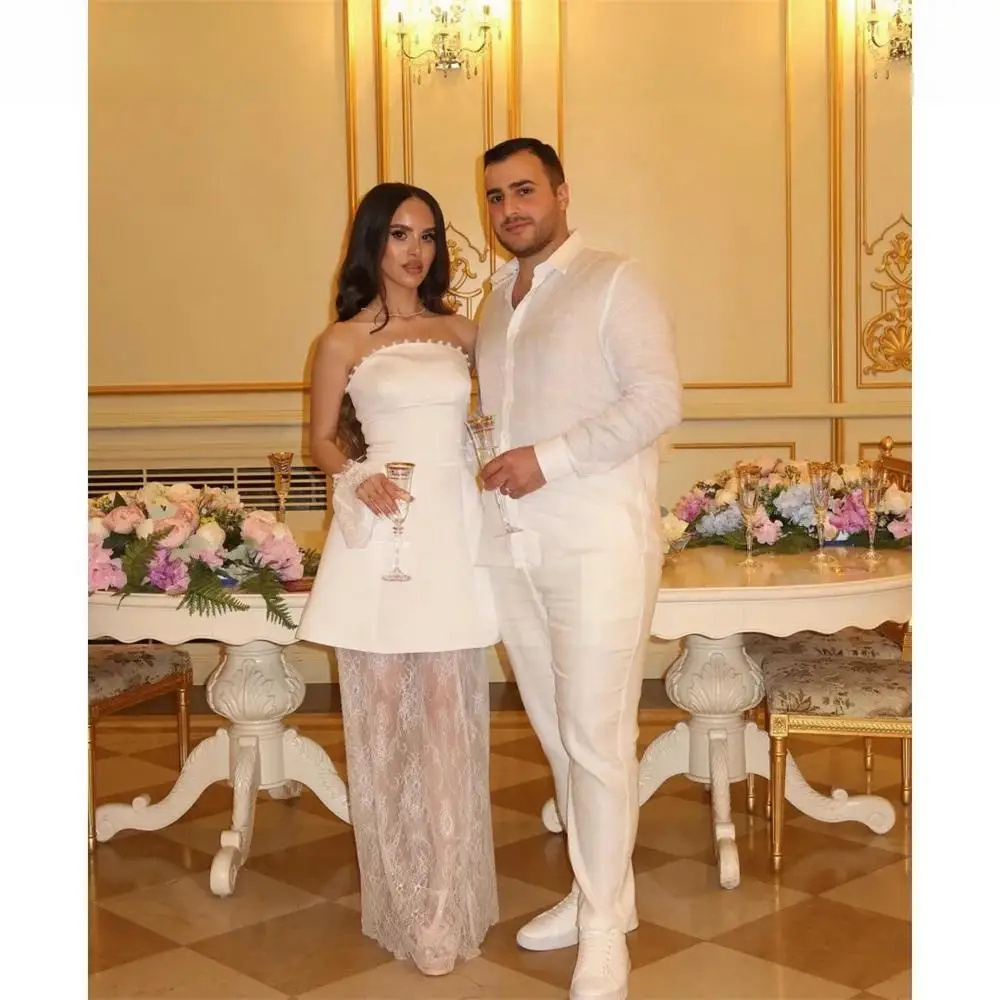 Maßgeschneidertes Damen-Abschlussballkleid aus Satin und Spitze, langärmelig, Vestidos De Noche, bodenlang, formeller Abend