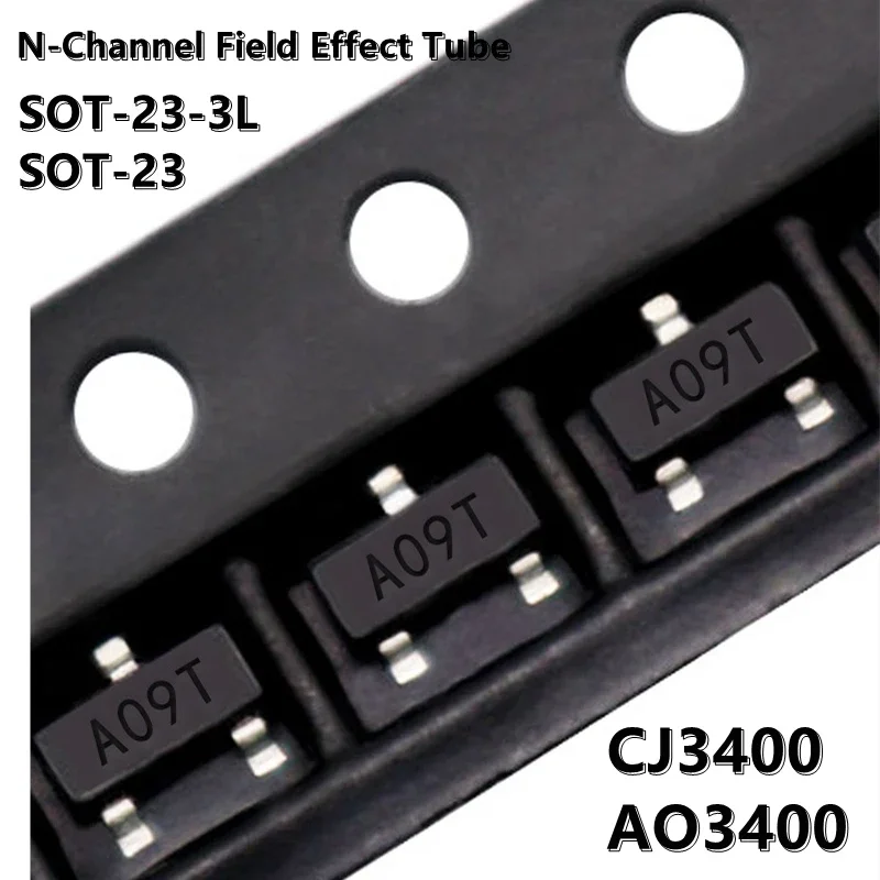 (100 peças) CJ3400 R0 A03400 A09T XORB 3A 5.8A Tubo SMD À Efet De Champ À Canal N SOT-23-3L