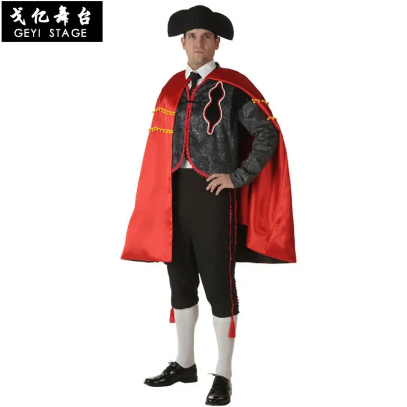 COS Spanish Bullfighter Costume Halloween Children's Day Costume Stage Performance Red Bullfighter Parent-child Outfit