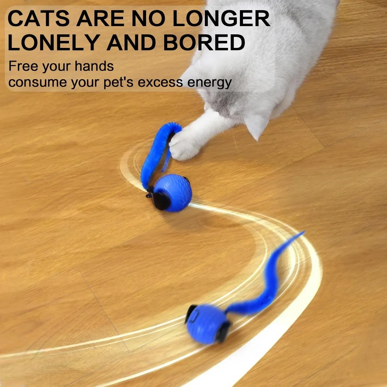 Automatic Rotating Smart Cat Teasing Ball LED Interactive Obstacle Avoidance Electric Pet Play Toy