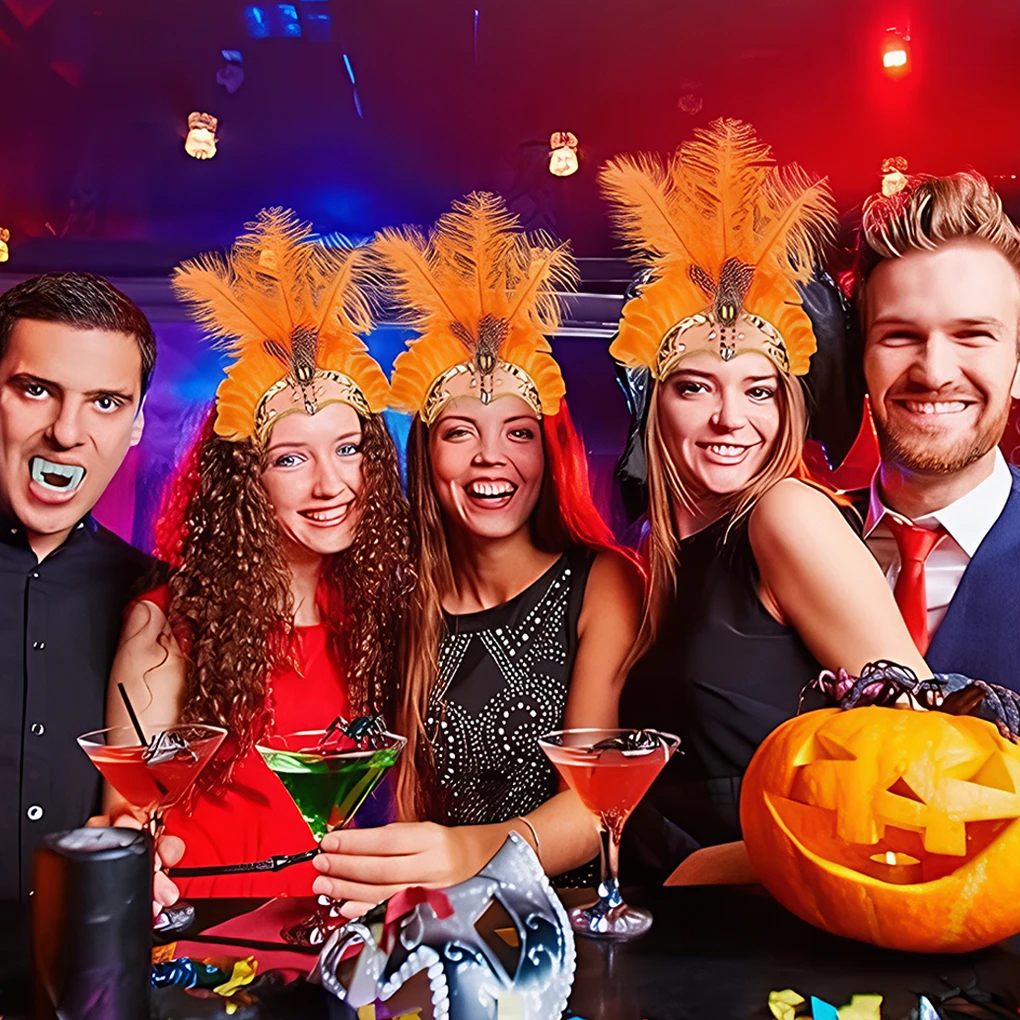 Opaska do włosów Showgirl Feathered Plume Glamour Girl w stylu uniwersalnym