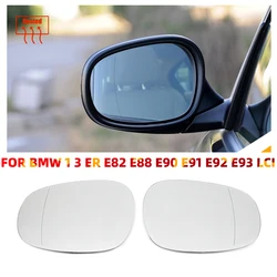Left & Right Side Mirror Glass Rear View Rearview Exterior Wide Angle for BMW 1 Series 3 Series E82 E88 E90 E91 E92 E93 LCI
