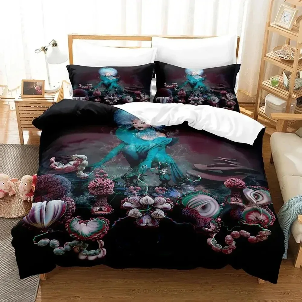 

Singer Bjork Björk Bedding Set Duvet Cover Bed Set Quilt Cover Pillowcase Comforter king Queen Size Boys Adult Bedding Set