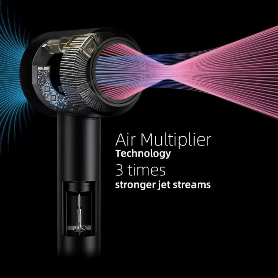 Powerful hair dryer Professional High-Speed No-Blades Hair Dryer for Salon and Home Use Powerful Hair Protection Quick Drying image 6