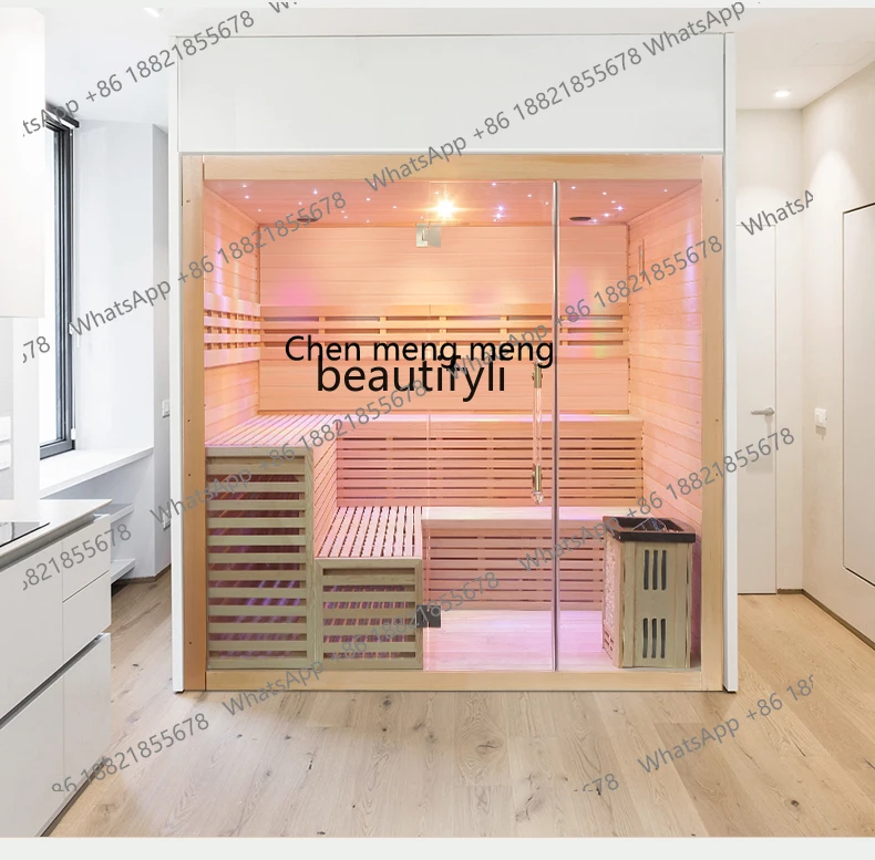 

Sauna Room Full Body Family Wooden Steam Room Villa Dry Steam Wet