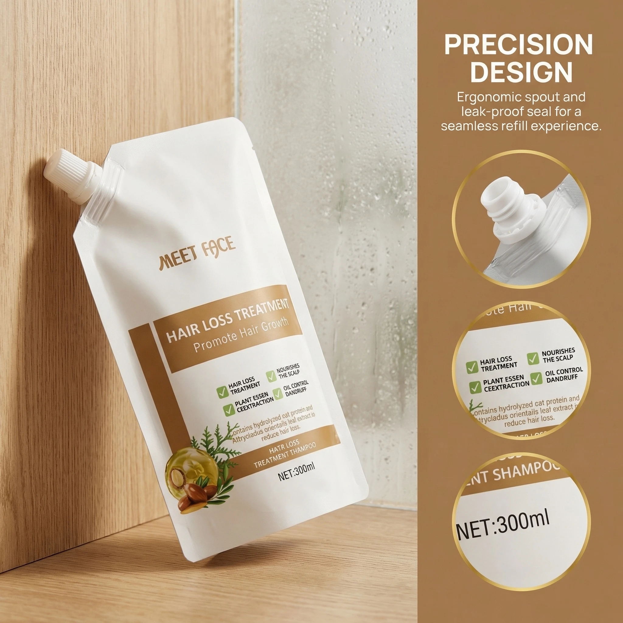 

Oil Control Dandruff Removal Anti Shedding Shampoo Herbal Essence Nourishes Scalp Gentle Moisturizing Suitable for All Hair Type
