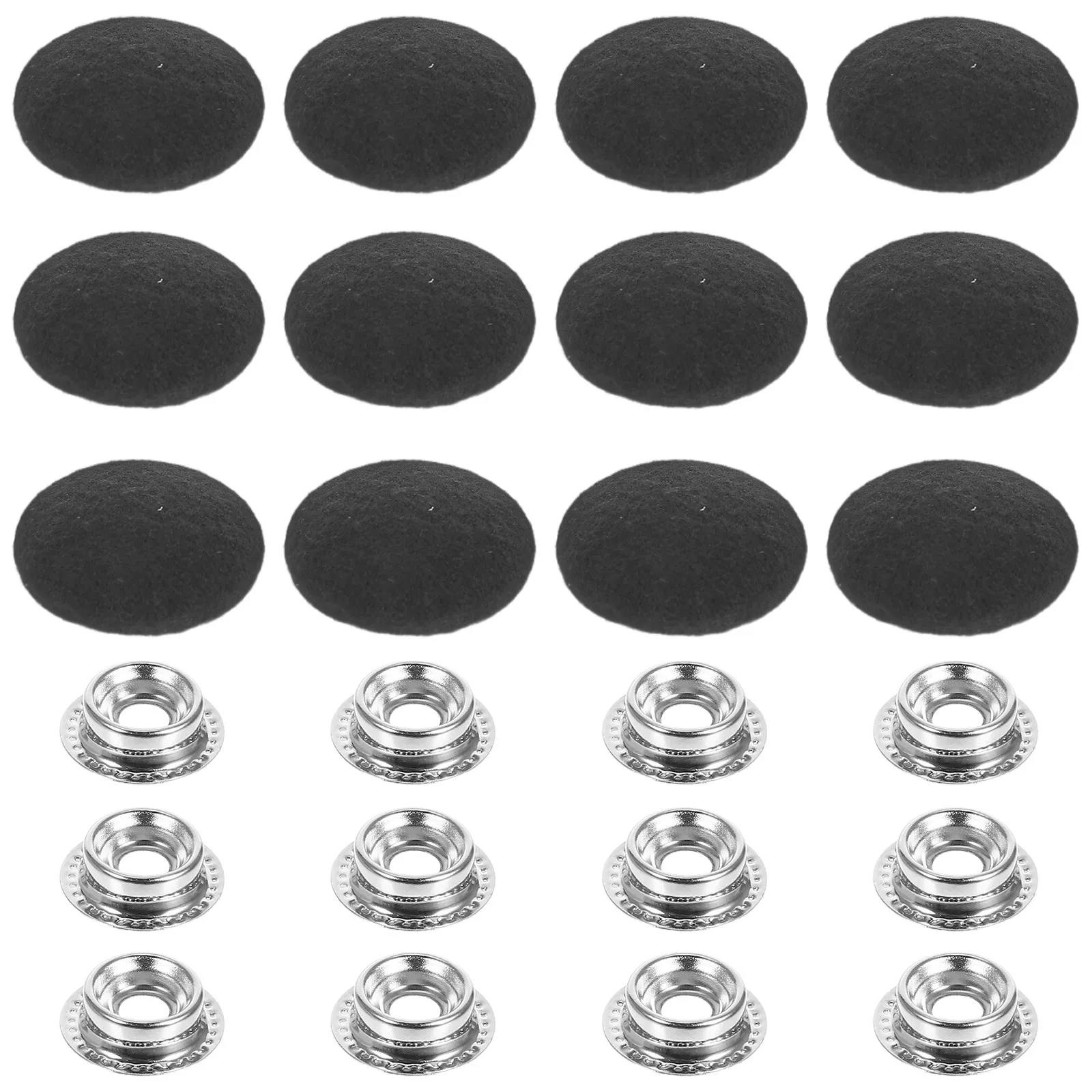 12Sets Car Headliner Snap Rivets Retainer Quick Fix Automotive Interior Roof Repair Button Pins Cloth Fixing Buckle Parts Black