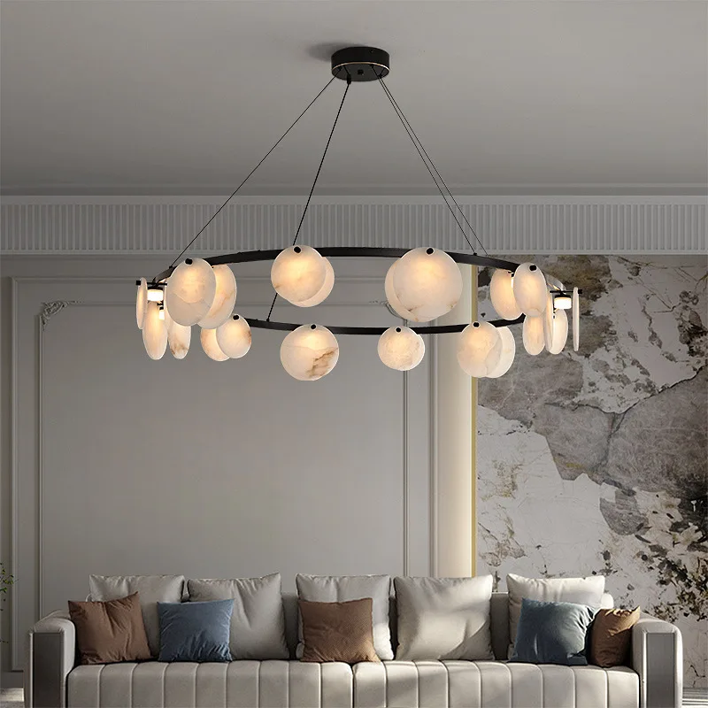 Nordic Style Pendant Lights Cloud Stone Designer Living Dining Room Modern Villa Duplex Bedroom Hotel Study Shopping Chandelier