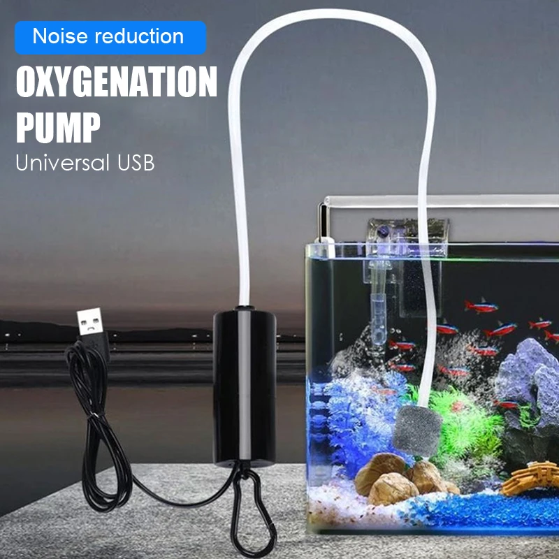 Aquarium USB Air Pump Fish Tank Silent Air Compressor Aquarium Portable Mini Oxygenator Oxygen Aerator Aquarium Accessories