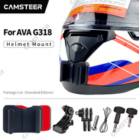AVA G318 Customized Helmet Chin Mount for GoPro12 11 10 9 DJI Action3/4 Insta360 Ace pro X4 X3 RS Action Camera Accessories