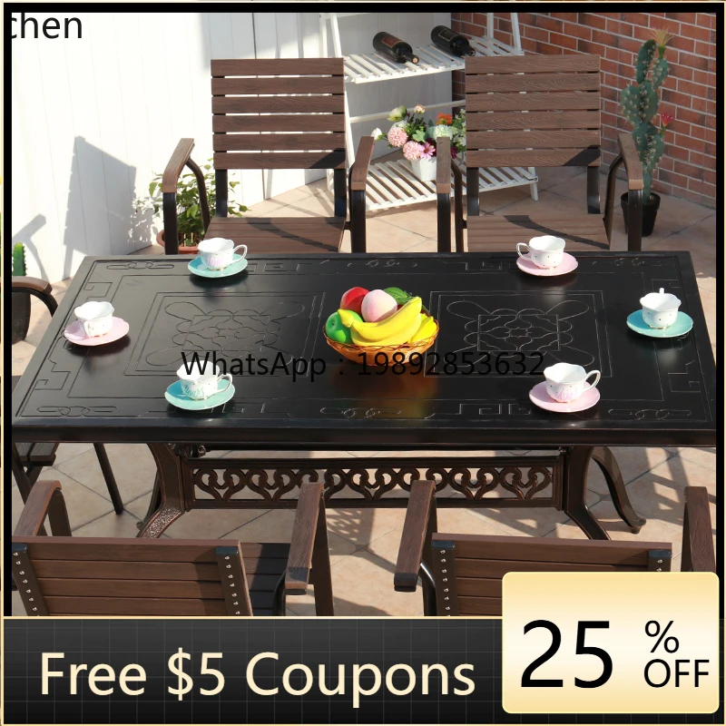 

ZZ cast aluminum table and chair combination courtyard balcony garden terrace home leisure