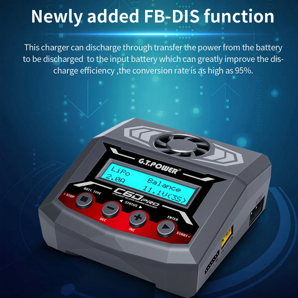  GT.POWER IMAX C6D pro Balance Charger Discharger 300W 12A  RC for Drone Car Boat LiPo/LiFe/LiIon/LiHV/NiMH/NiCd Battery
