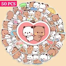 50pcs Bubu and Dudu Stickers Cute Bear Couple DIY Toy Doodles Decorative Graffiti Decal Phone Bottles Scrapbook Waterproof