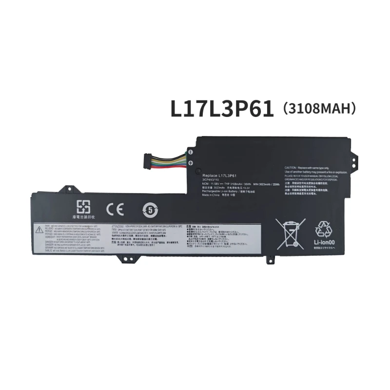 L17L3P61 11.58V 3108mAh 36Wh Li-ion Replacement Laptop Battery for Lenovo Yoga 720-12IKB Flex 6-11IGM 7000-13 Series Notebook