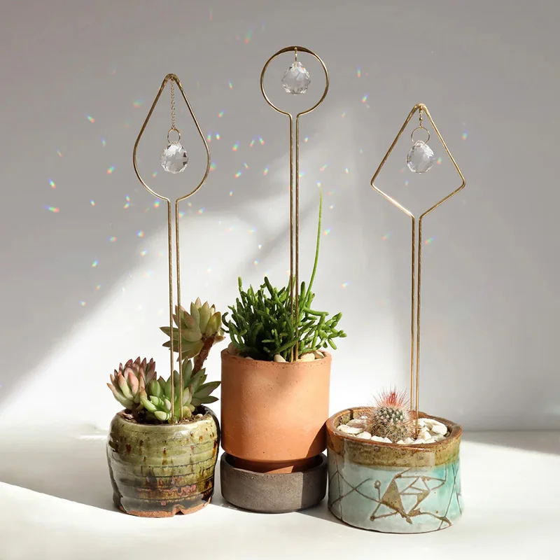 Kristall pflanz pfähle 3er Pack Garten dekoration