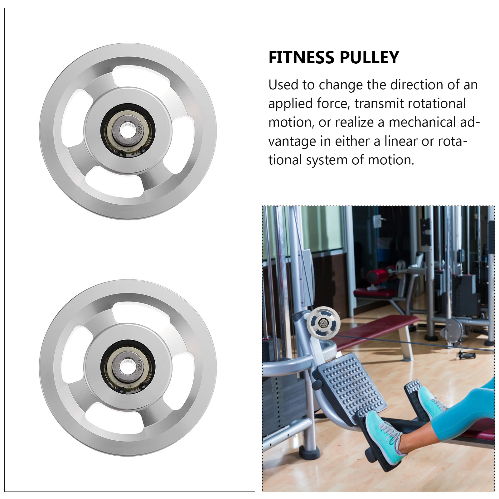 Aluminum Alloy Pulley Machine Wheel Fitness Accessories Lift Wheel Load Bearing Sports Machine Gym Replacement Parts Tool