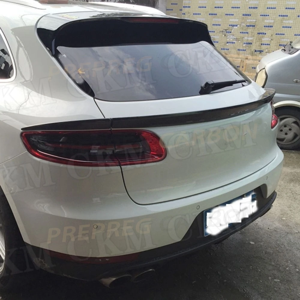 

Real Carbon Fiber Rear Middle Spoiler 3 PCS for Porsche Macan Spoiler 2014 -2018 FRP Back Trunk Waist Trims Rear Boot Spoiler