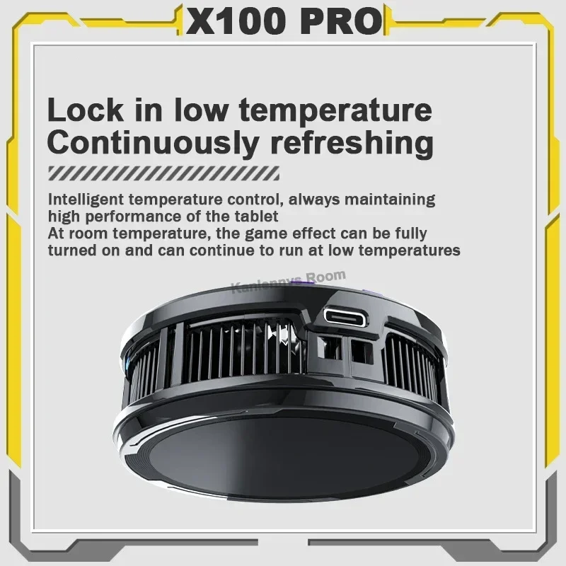 X100 PRO Phone/Tablet Cooler Semiconductor Cooling Fan for IOS Android PUBG Frozen 3 Gears Adjustable Heat Sink Game Accessories