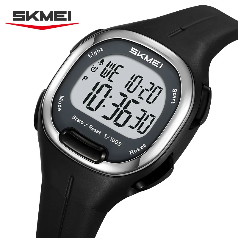 SKMEI 2457 Digital Electronics Wristwatches For Women Students 5bar Waterproof Sports Count Down Timer Girl Watch Square Watches