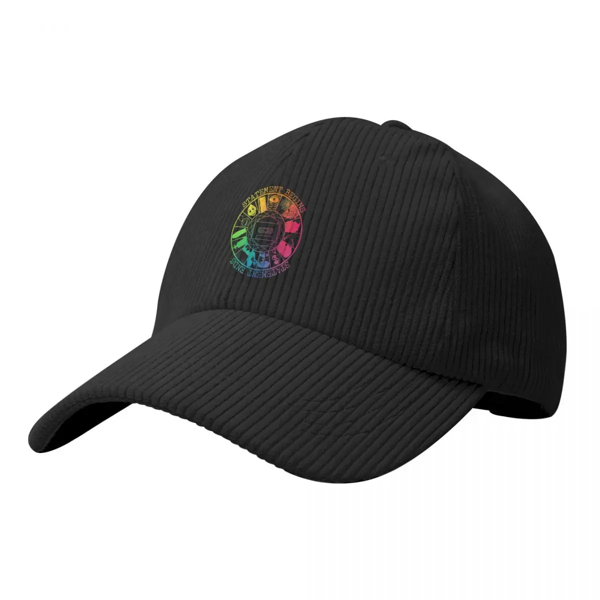 

STATEMENT BEGINS OR STATEMENT ENDS RAINBOW COLORCap Baseball Cap Fishing cap Snap Back Hat Wild Ball Hat Hats Man Women's
