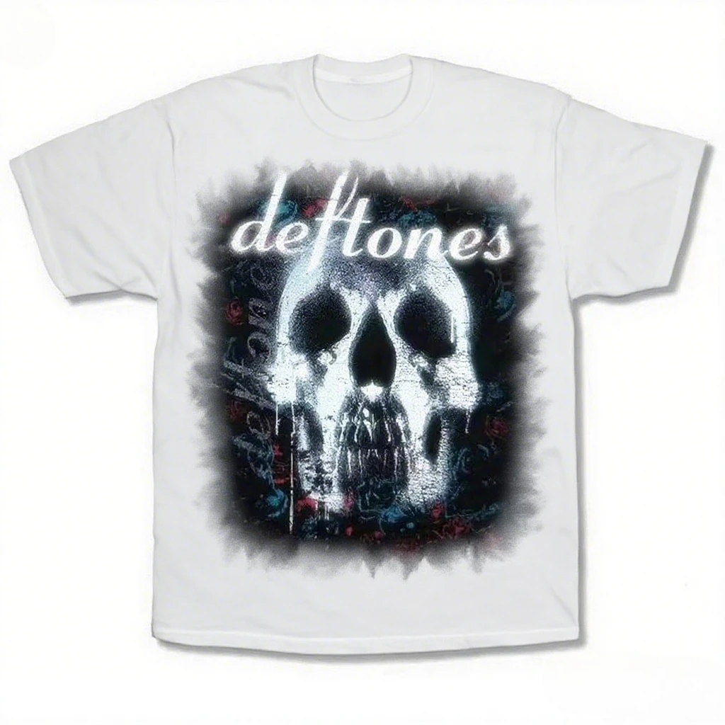 

Футболка с черепом, черная футболка с принтом, летняя уличная одежда с короткими рукавами, винтажная свободная трендовая удобная футболка, топ высокого качества