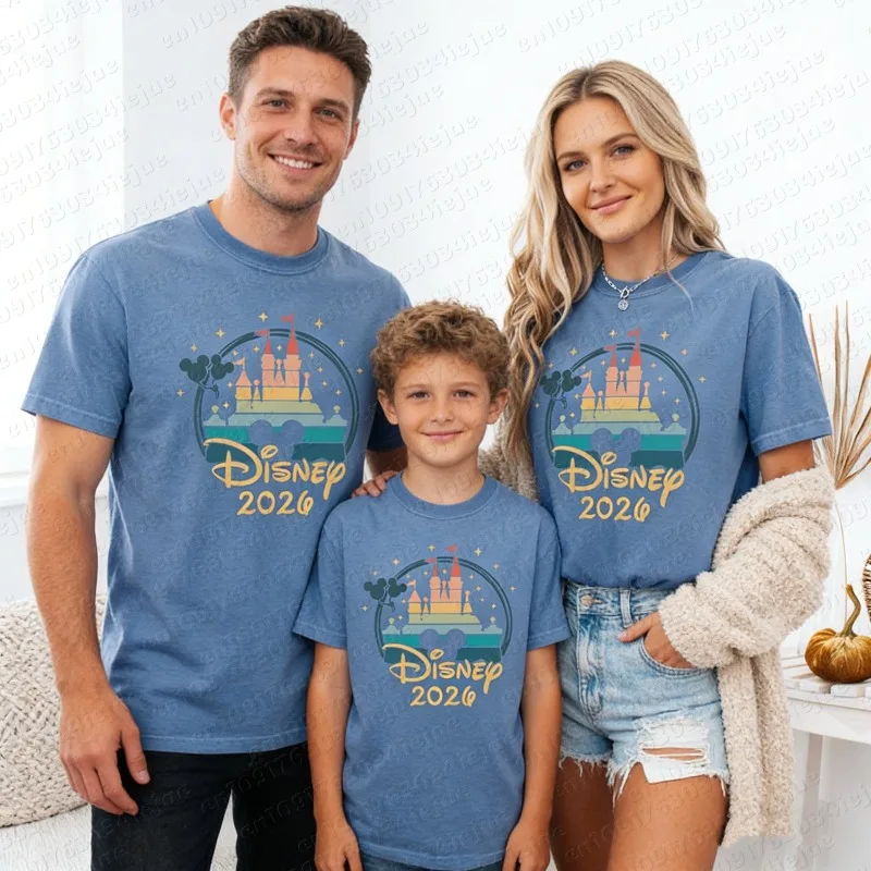 Family Vacation 2026 Shirts, Disney Trip 2026 Shirt, Disneyland T-Shirt, Disneyworld Group Matching Comfortable Kids T-Shirt