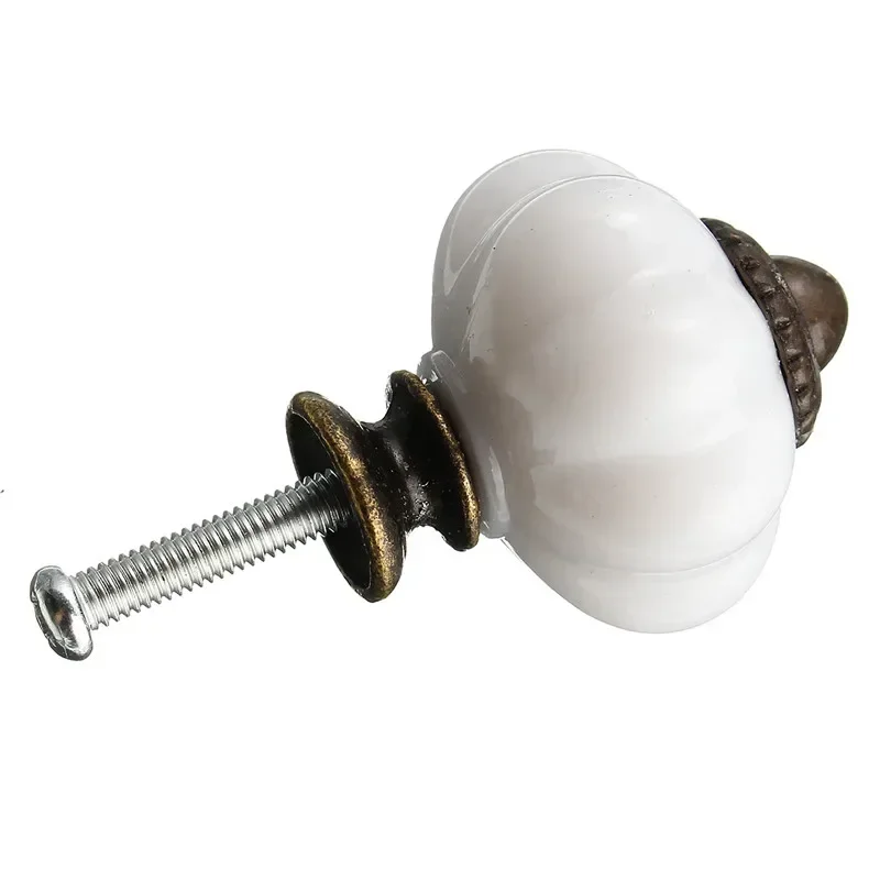 1pc White Imitation Plastic Vintage Door Knobs Cabinet Drawer Cupboard Kitchen Durable Pull Knob Handles for Furniture Hardware