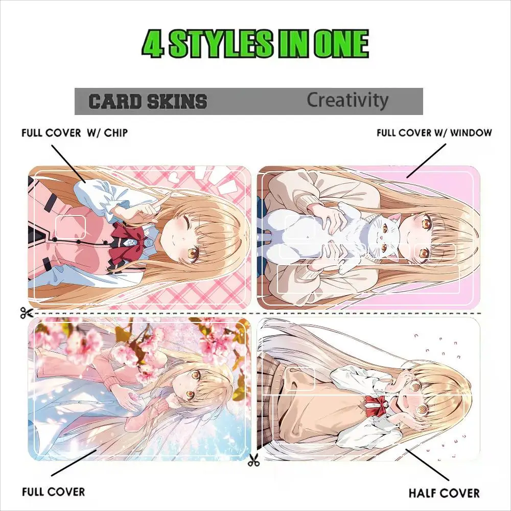 Mahiru Shiina The Angel Next Door Spoils Me Rotten Sticker Film Tape Skin for Credit Card Debit Card Cartoon Waterproof Stickers