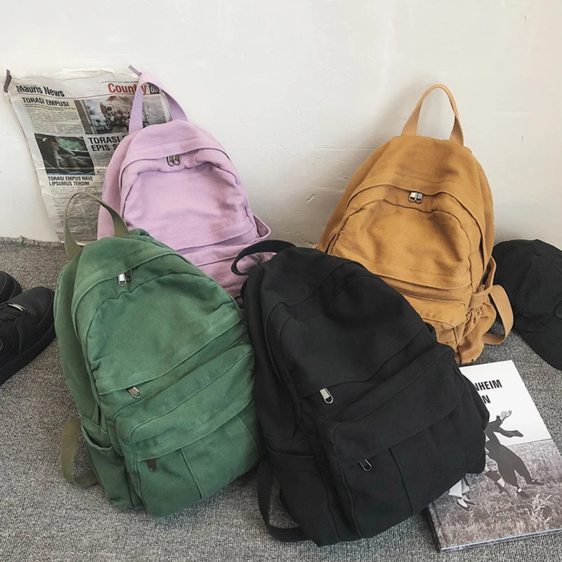 Canvas Backpacks for Women, Laptop Backpack Aesthetic Laptop Bookbag Vintage Backpack for College High School