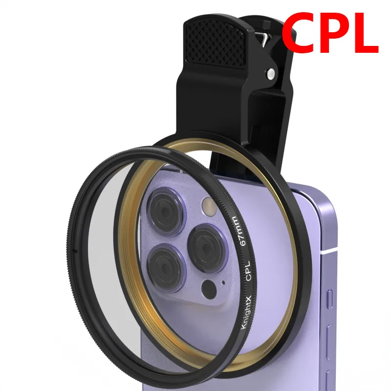 37mm 52mm 58mm 67mm Clamp Phone holder Clip CPL for Mobile Phone Lens Filter