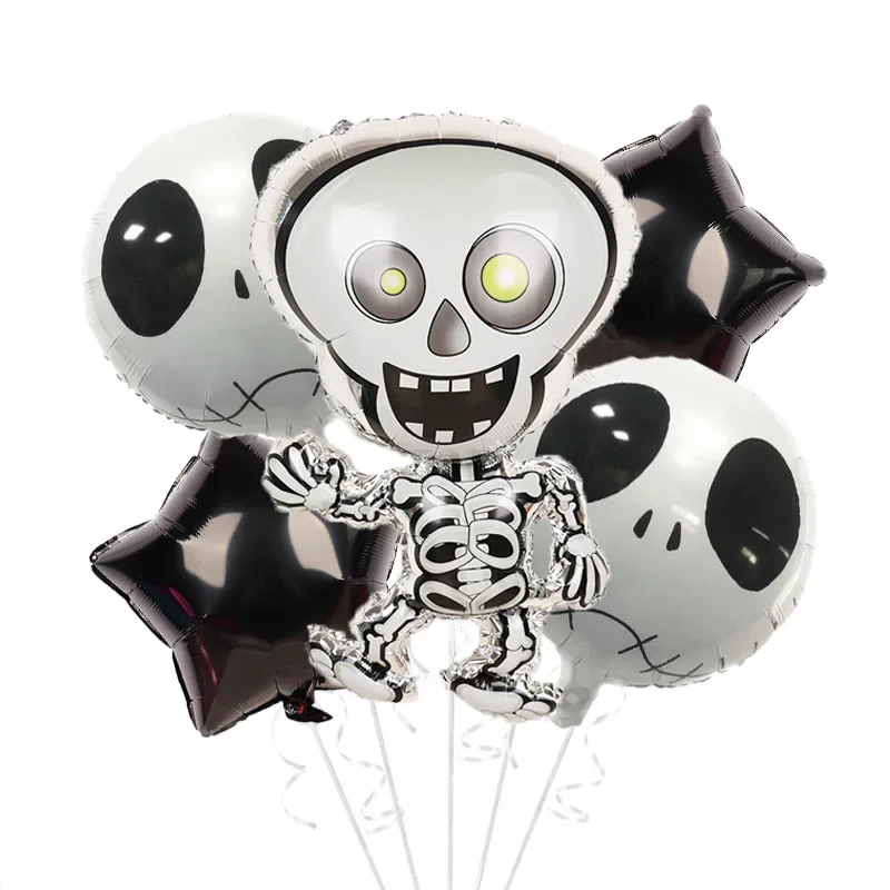 Halloween Crazy Pumpkin Skull Ghost Festival Bar Party Disney Decor Balloon Set