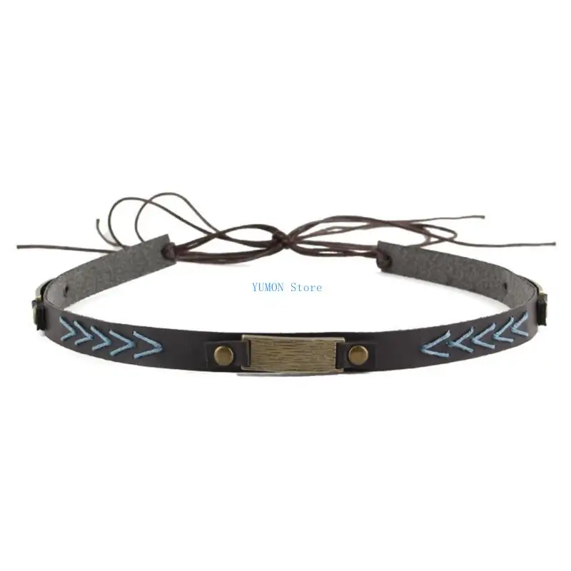 D0UD قبعة رعاة البقر الفرقة الغربية مطرز قبعة الفرقة رصع قبعة الفرقة الغربية قبعة حزام الفرقة الأمريكيين الأصليين قبعة الفرقة